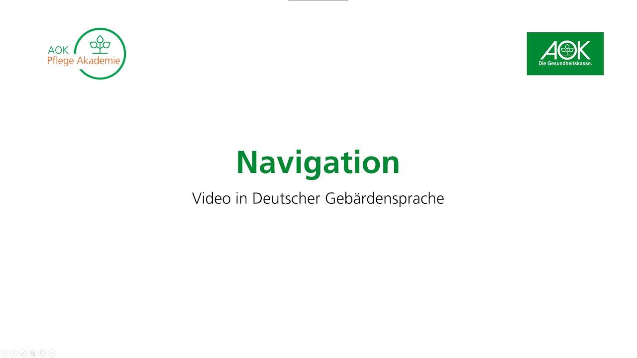 YouTube-Video in Gebärdensprache über Navigation öffnen
